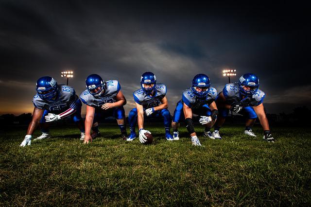Five football players